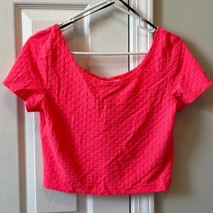 Hot pink crop top